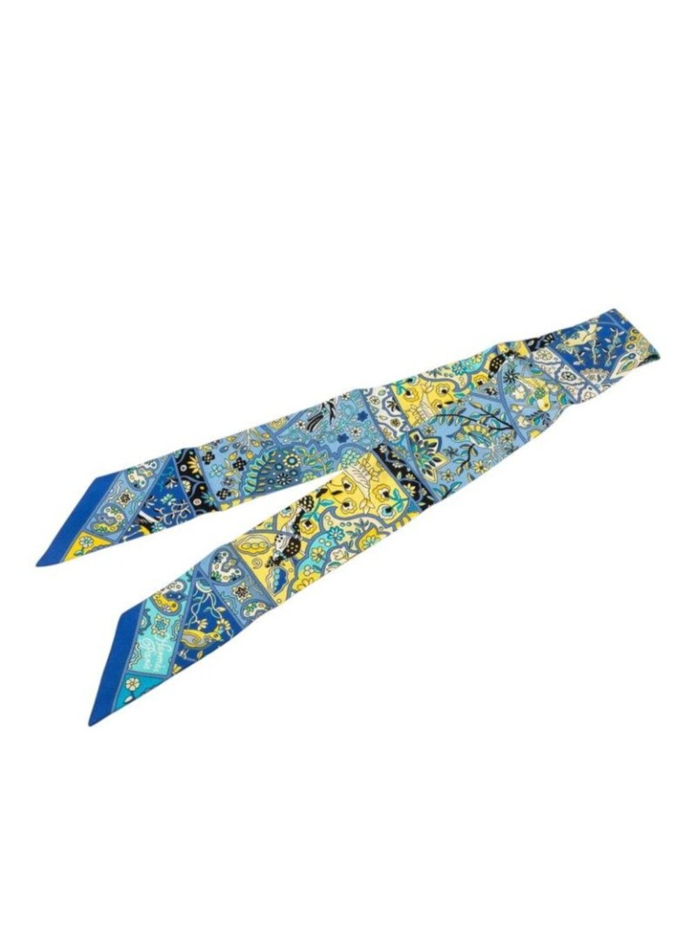 Hermes Twilly Au Pays Des Oiseaux Fleurs in the Land of Blooming Birds Scarf